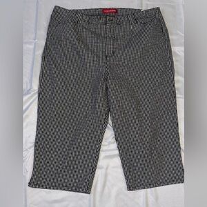 Black and White Checkered Women Jeans